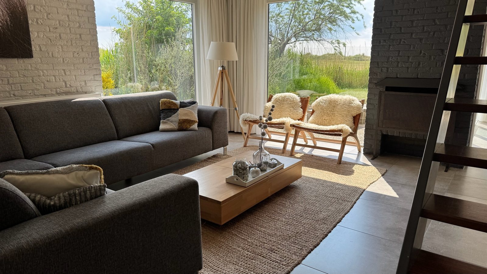 Woonkamer met loungebank